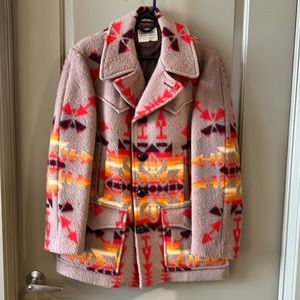 ジャケット・アウター 60s PENDLETON shawl collar wool coat usa Medium 1960s Mens Pendleton Winter Coat Rust Brown Wool Jacket VTG